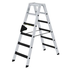 MUNK Stehleiter beidseitig begehbar mit clip-step R13 250kg 6 Stufen