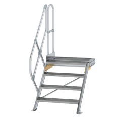 MUNK Treppe mit Plattform 45° inkl. einen Handlauf, 800mm Stufenbreite, 4 Stufen