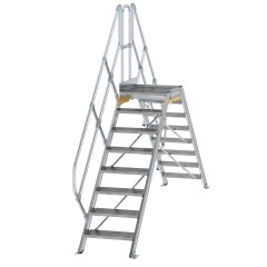 MUNK Überstieg 45° inkl. einen Handlauf, Stufenbreite 600mm, 2x8 Stufen