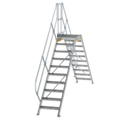 MUNK Überstieg 45° inkl. einen Handlauf, Stufenbreite 600mm, 2x10 Stufen