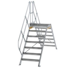 MUNK Überstieg 45° inkl. einen Handlauf, Stufenbreite 800mm, 2x7 Stufen
