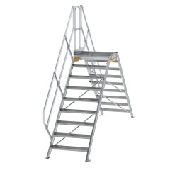 MUNK Überstieg 45° inkl. einen Handlauf, Stufenbreite 800mm, 2x9 Stufen
