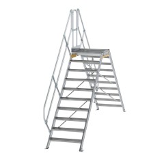 MUNK Überstieg 45° inkl. einen Handlauf, Stufenbreite 800mm, 2x10 Stufen