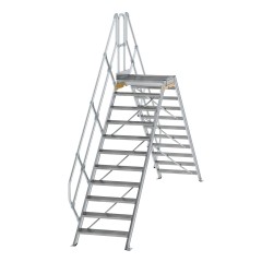 MUNK Überstieg 45° inkl. einen Handlauf, Stufenbreite 800mm, 2x11 Stufen