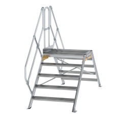 MUNK Überstieg 45° inkl. einen Handlauf, Stufenbreite 1000mm, 2x5 Stufen