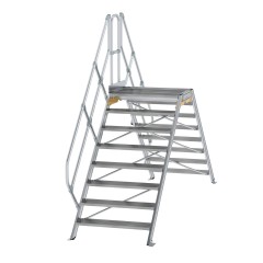 MUNK Überstieg 45° inkl. einen Handlauf, Stufenbreite 1000mm, 2x8 Stufen