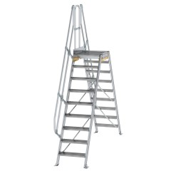 MUNK Überstieg 60° inkl. einen Handlauf, Stufenbreite 600mm, 2x9 Stufen