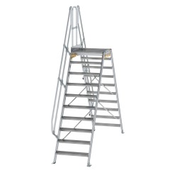 MUNK Überstieg 60° inkl. einen Handlauf, Stufenbreite 800mm, 2x10 Stufen