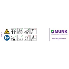 MUNK Produktaufkleber Arbeitsdiele/ Maschinenpodest 20 Stück