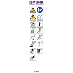 MUNK Produktaufkleber Podestleitern Plattformhöhe über 2,5m 20 Stück