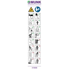 MUNK Produktaufkleber 4x4 Vielzweckleiter 20 Stück