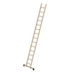 MUNK Holz-Anlegeleiter mit nivello-Traverse 14 Sprossen