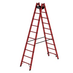 MUNK Vollkunststoff Stehleiter beidseitig begehbar 2x10 Sprossen