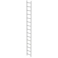 MUNK Schachtleiter aus Edelstahl 400mm breit 15 Sprossen 4,20m lang