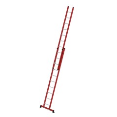 Munk Sprossen-Schiebeleiter 2-teilig GFK/Alu mit nivello®-Traverse 2x10 Sprossen