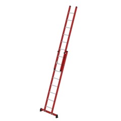 Munk Sprossen-Schiebeleiter 2-teilig GFK/Alu mit nivello®-Traverse 2x8 Sprossen