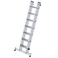 MUNK Stufen-Schiebeleiter mit nivello-Traverse 2-teilig 2x7 Stufen