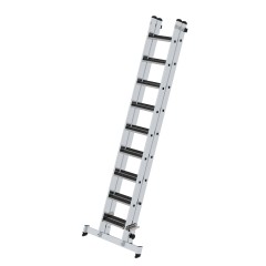 MUNK Stufen-Schiebeleiter mit nivello-Traverse 2-teilig clip-step R13 2x9 Stufen