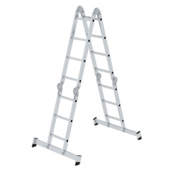 MUNK Vielzweckleiter mit Nivello® Traverse 2x3 + 2x4 Sprossen