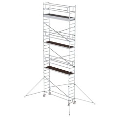MUNK Aluminium-Rollgerüst mit Ausleger 3,00x0,75m Plattform 9,55m AH
