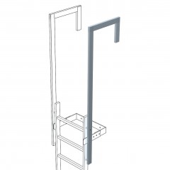 Zarges Ausstiegsholm abgewinkelt Stahl verzinkt 60x25mm