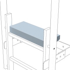 Zarges Ausstiegstritt Aluminium 520mm Breite, 150mm Tiefe