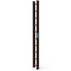 Zarges Dachleiter 10 Sprossen braun