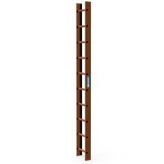 Zarges Dachleiter 10 Sprossen kupferbraun