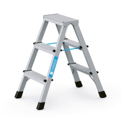 Zarges genietete Stehleiter eloxiert XLstep B 2x3 Stufen