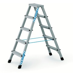 Zarges genietete Stehleiter eloxiert XLstep B 2x5 Stufen