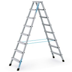 Zarges genietete Stehleiter eloxiert XLstep B 2x8 Stufen