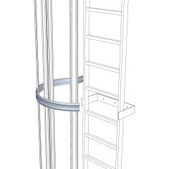 Zarges 3/4-Rückenschutzbügel für seitlichen Ausstieg Aluminium eloxiert ø 700mm