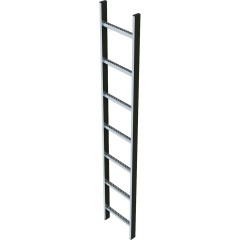 Zarges Schachtleiter 300mm lichte Breite Edelstahl, 5 Sprossen