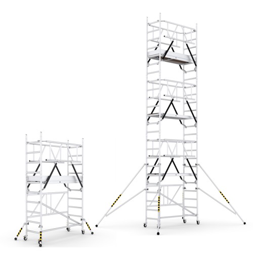 ABS Klapp-Roll-Arbeitsbühne (Pro) mit 3,86m & 8,07m Arbeitshöhe