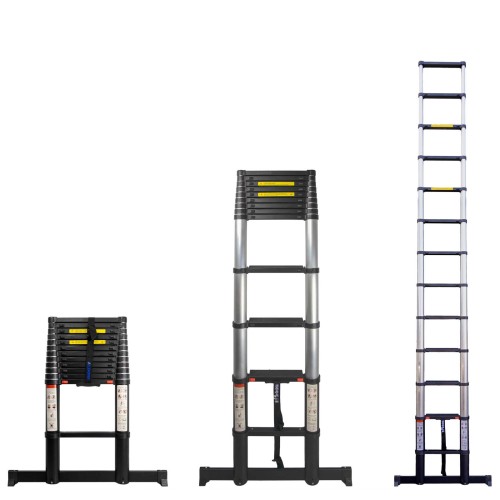 Aldorr Teleskopleiter Professional mit 22 breiten Stufen