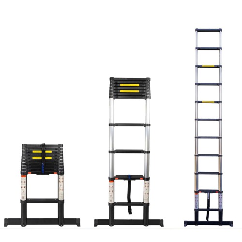 Aldorr Teleskopleiter Professional mit breiten Stufen