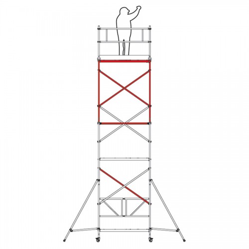 Altrex Klappgerüst RS Tower 34 Alu schmal 0,75x1,65m Modul D (DIN EN 1004:2004)
