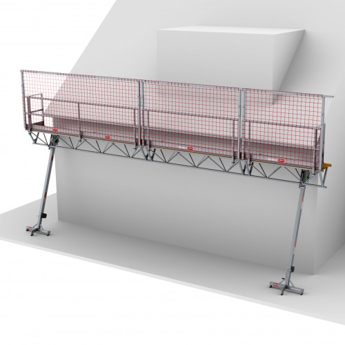 Altrex Modulare Dreiecksbühne Absturzsicherung mit Fangnetzen für geneigte Dächer Euro 4-6 MTB 11m lang