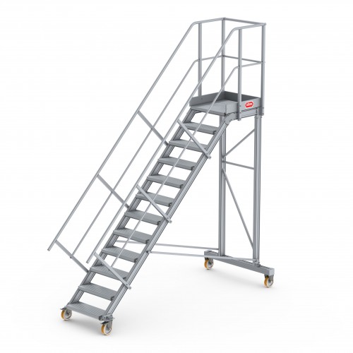 Altrex Podesttreppe fahrbar 45° 12 Stufen