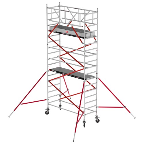 Altrex Fahrgerüst RS Tower 51 Plus Aluminium 0,90m breiter Rahmen mit Holz-Plattform 6,20m AH 0,90x1,85m