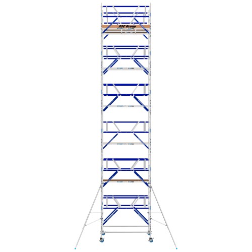 ASC Rollgerüst AGS Pro 250x135cm mit Carbon-Plattformen und doppelseitigem Geländer 13,3m Arbeitshöhe