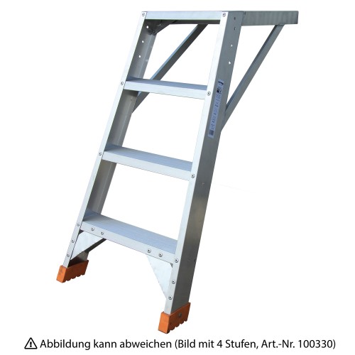 ASC Anstellleiter mit Wandabstand 8 Stufen und 4m Arbeitshöhe