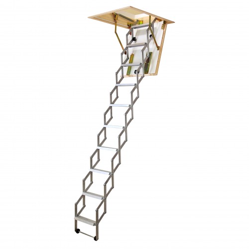 Dolle alu-fix Bodentreppe Scherentreppe bis 260cm Raumhöhe 70x60cm mit U-Wert 0,90