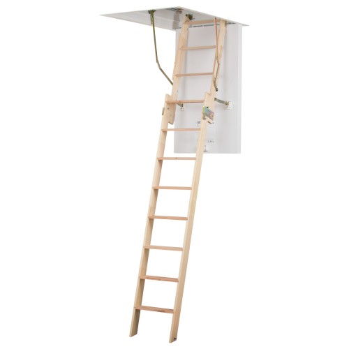 Dolle Bodentreppe clickFIX® 2-teilig bis 274cm Raumhöhe mit U-Wert 0,49 Deckenöffnung 140x70cm