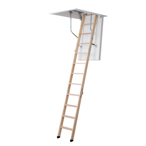Dolle Bodentreppe clickFIX® 3-teilig bis 274cm Raumhöhe mit U-Wert 0,49 Deckenöffnung 130x70cm