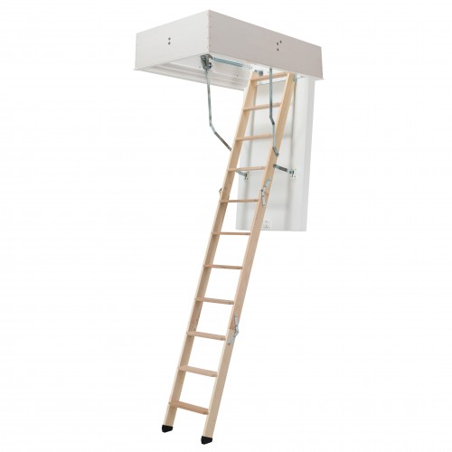 Dolle Bodentreppe clickFIX® 3-teilig bis 274cm Raumhöhe mit U-Wert 0,49 Deckenöffnung 140x60cm
