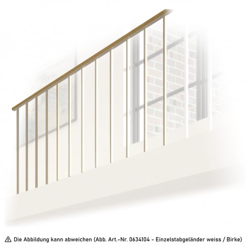 Dolle Brüstungsgeländer mit Edelstahlgeländer und Holzhandlauf 1m in Eiche UK silbergrau passend für Mittelholmtreppen Frankfurt, Hamburg oder Berlin