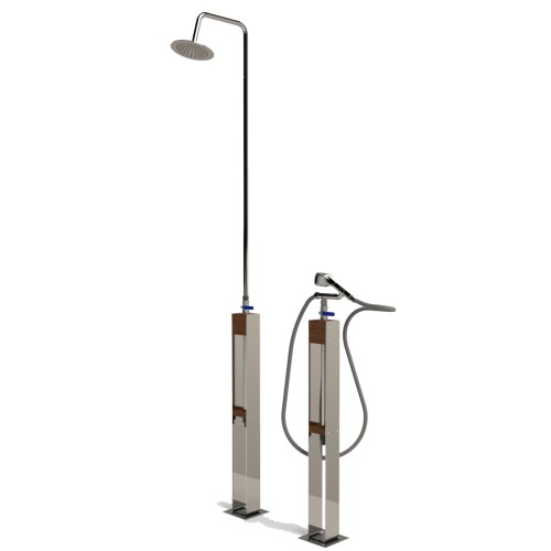 Eichenwald Modell 70 Gartendusche Altena mit Gardena-Schlauchanschluss und Erdspieß