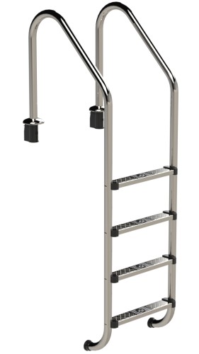 Eichenwald Poolleiter Modell 56 Tiefbeckenleiter weite Ausladung Leiterlänge 1224mm 4 Stufen