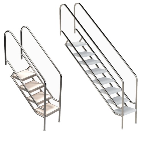 Eichenwald Pooltreppe Modell 08.1 Miami Maximale Beckentiefe 1999mm